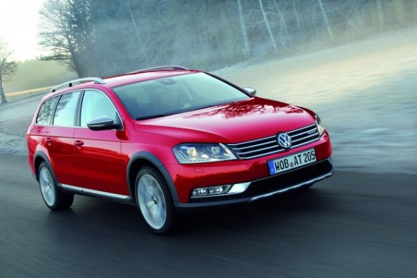 Eine Nahaufnahme des VW Passat Alltrack