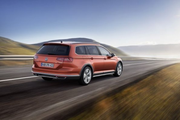 Heckpartie des VW Passat Alltrack 