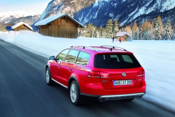 Die Heckpartie des VW Passat Alltrack