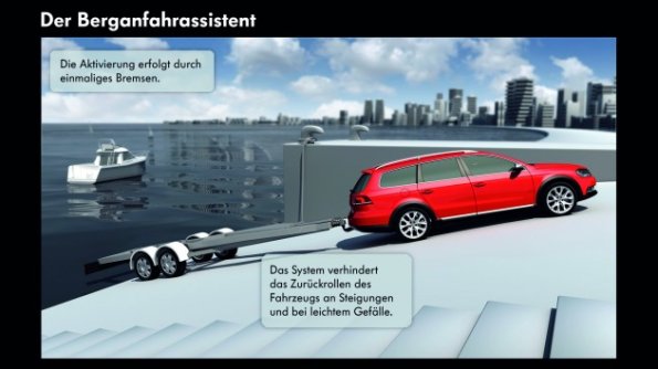 Der Berganfahrassistent des VW Passat Alltrack in einer schematischen Darstellung