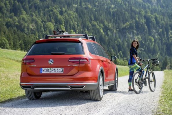 Heckpartie des VW Passat Alltrack 