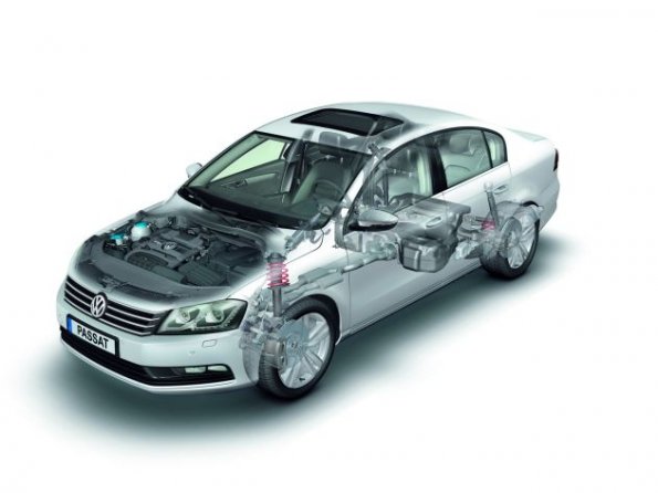 Eine schematische Darstellung des VW Passat