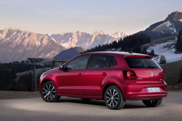 Heck- und Seitenpartie des VW Polo 