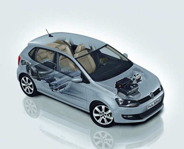 Schematische Darstellung des VW Polo BiFuel