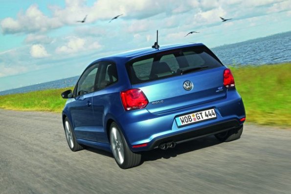 Die Heckansicht des VW Polo Blue GT