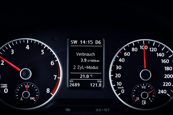 Detailaufnahme aus dem VW Polo BlueGT