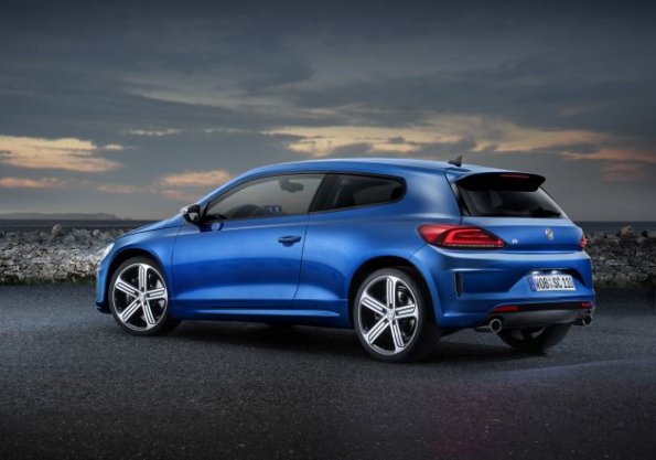 Heck- und Seitenpartie des VW Scirocco R