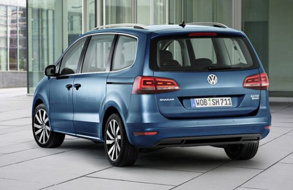 Die Heckpartie des VW Sharan