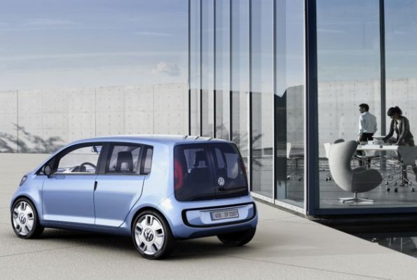 Heck-Seitenansicht des VW Space Up!