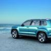 <p>Heck- und Seitenpartie an der VW Studie Cross Blue</p>