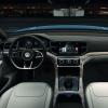 <p>Cockpit und Armaturen in der VW Studie Cross Blue</p>