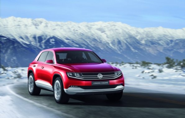 Die Frontansicht der VW Studie Cross Coupé