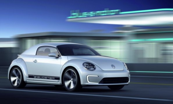 Die Front- und Seitenpartie der VW Studie E-Bugster