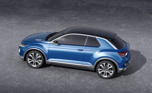 Die Seitenperspektive der VW Studie T-Roc