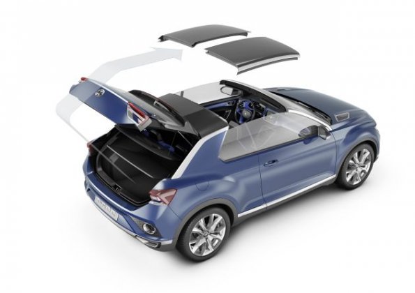 Schematische Darstellung des Oben-Offen-Konzepts der VW Studie T-Roc