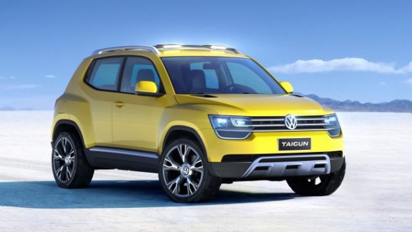 Front- und Seitenansicht der VW Studie Taigun