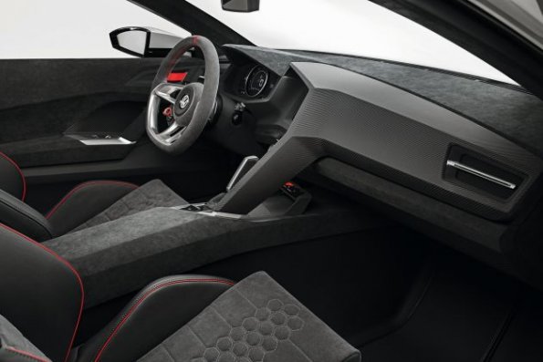 Die vordere Sitzreihe in der  VW Studie Vision Gti