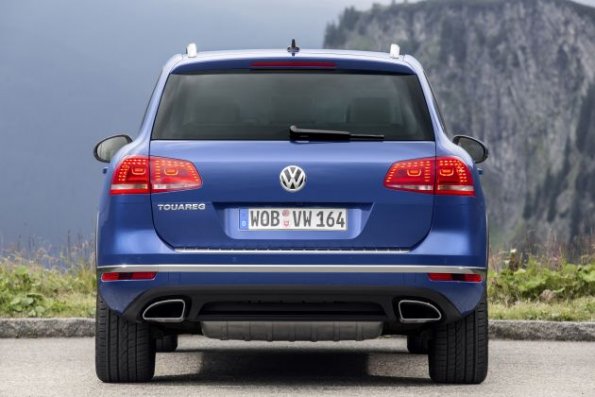 Heckansicht des VW Touareg