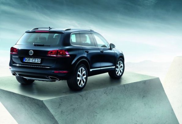 Die Heckpartie des VW Touareg Edition X