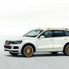 Die Seitenansicht des VW Touareg Gold Edition