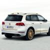 Heck- und Seitenansicht des VW Touareg Gold Edition