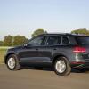 Heck- und Seitenpartie des VW Touareg Hybrid 