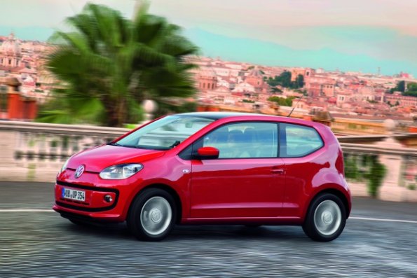 Der VW Up! von der Seite aufgenommen