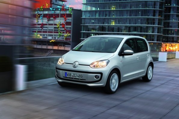 Ein Eindruck der Frontansicht des VW up! Viertürer